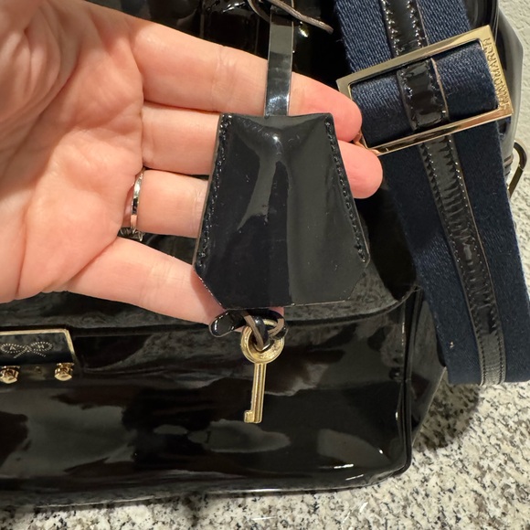 Anya Hindmarch Black Patent Leather Tote Bag with Strap - Picture 7 of 16